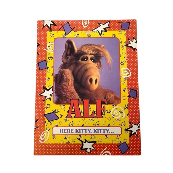 Vintage 1987 Alf “Here Kitty Kitty” Portfolio 2 Pocket School Folder - Picture 1 of 12